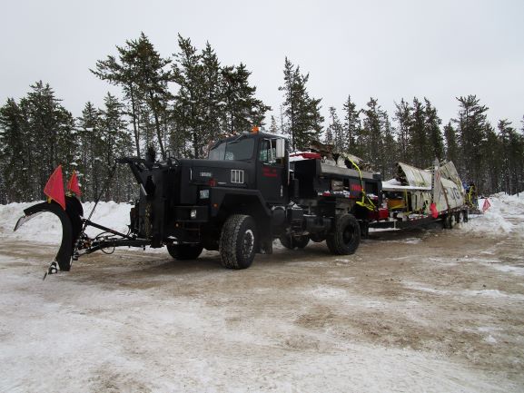 the best way to handle 3 feet of snow is with Thor the plow truck