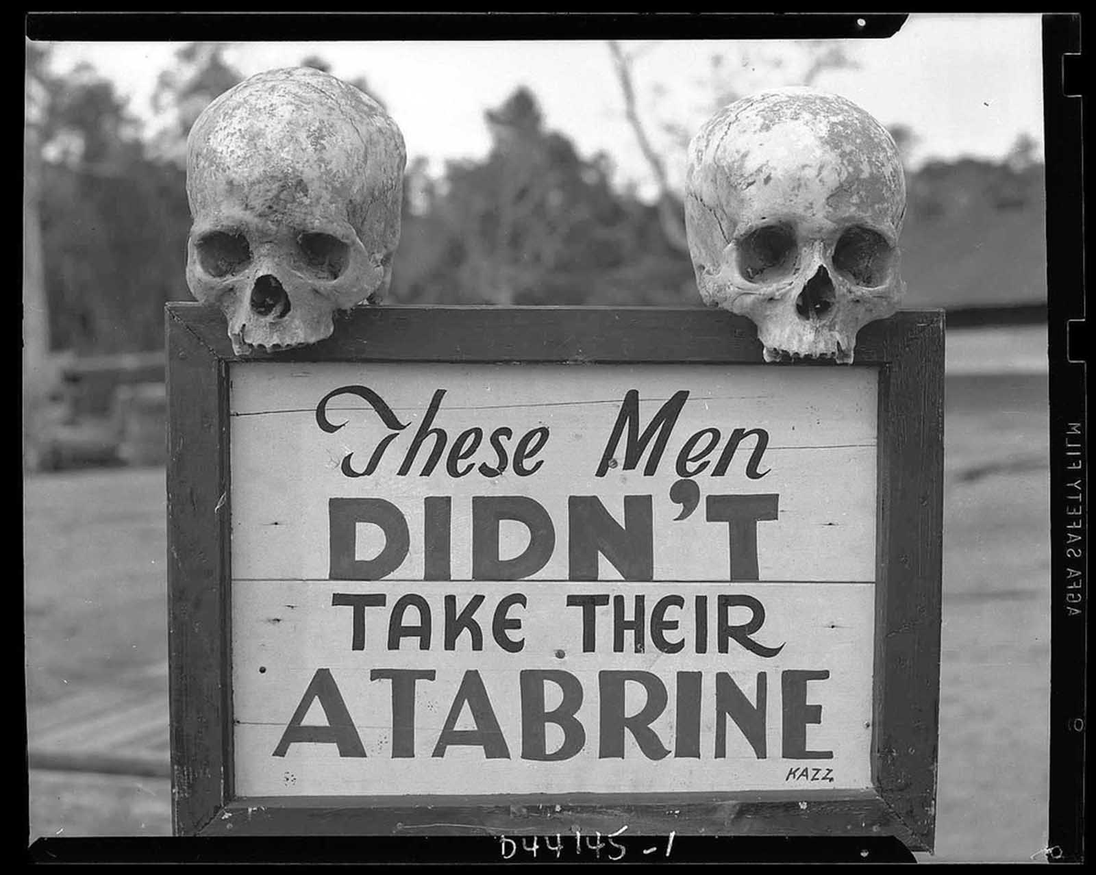 Advertisement for Atabrine, an anti-malaria drug, 1941.jpg