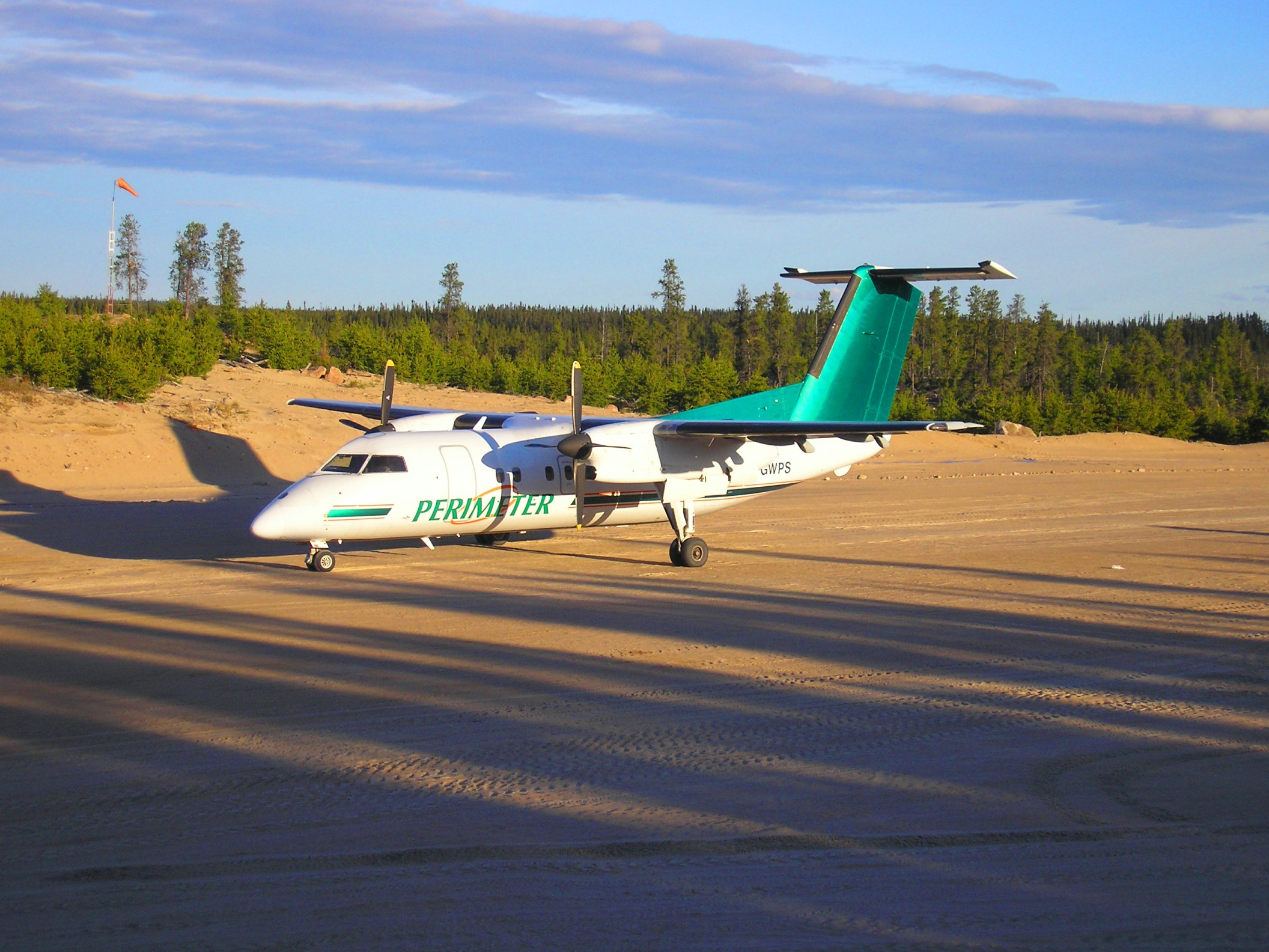 On the runway at North Seal River Mb, 9pm.